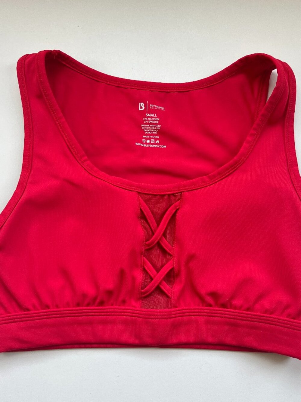 Red Buffbunny Sports Bra Size Small